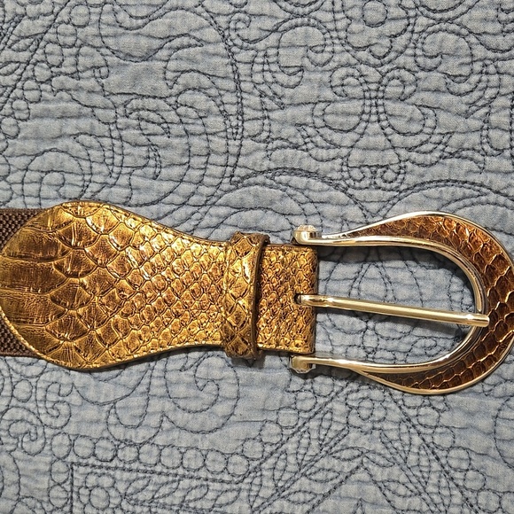 Chico's Brown Textured Stretch Belt - Picture 2 of 5